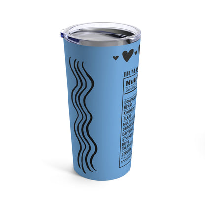 Blue Tumbler 20oz - Nutrition Facts for Human Resources Professional - Cute Design