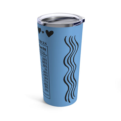 Blue Tumbler 20oz - Nutrition Facts for Human Resources Professional - Cute Design